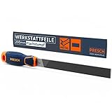 Presch Werkstattfeile Flachstumpf 200mm mit Kreuzhieb H2 - Dreiseitiger Hieb zum feilen...