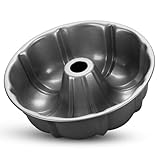 TEAMFAR Gugelhupfform, 25,5 cm Karbonstahl Gugelhupf Backform für Gugelhupf Pudding Brot, Runde...