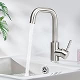 Mursche Wasserhahn Bad Waschtischarmatur Waschbecken - Armatur Edelstahl Gebürstet Mischbatterie...