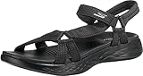 Skechers Damen Sport Sandalen, Black Textile Trim, 38 EU