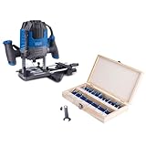 Scheppach Oberfräse WRT1200 inkl. 20-tlg Fräserset | 11.000-30.000 U/min | 1200W | 55mm Frästiefe...