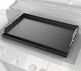 Grillplatte für Gasgrill, Nanokeramik, antihaftbeschichtet, Gusseisen, Grilleinsatz, 63,5 x 40,6...