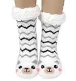 ILovDaisy Hüttensocken Stoppersocken Kuschelsocken Damen Mädchen 39-42, Thermosocken Dicke Warme...