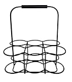 blomus -WIRES- Flaschenkorb, eleganter Schwarzton, praktischer Haushaltshelfer für bis zu 6...