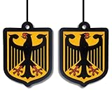 2er Set Auto Duftbaum Deutschland – Autoduft & Lufterfrischer Rückspiegel – Sandelholz...