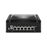 HUNSN Micro Firewall Appliance, Mini PC, VPN, Router PC, Intel Alder Lake-N 12th Gen N100, RJ46, 6 x...