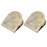 2 Stück Retro Notizzettel Büroklammer Metall Lesezeichen Seitenclips Dokument Organizer Klemme...