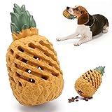 YUNXANIW Hunde Intelligenz Spielzeug Unzerstörbar Robust - Ananas-Form Naturkautschuk Zahnpflege...