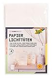 folia 11900 - Papier-Lichtertüten Blanko S, Tüten aus schwer entflammbarem Papier, 5 Stück je ca....