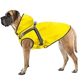 Mosucoirl Hunde Regenmantel Wasserdichter Kapuzenpullover Reflektierender Regenmantel mit Kapuze...