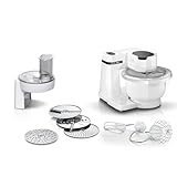 Bosch Küchenmaschine Serie 2 MUMS2AW01, 3,8l Kunststoff-Schüssel, Durchlaufschnitzler, 4 Scheiben,...