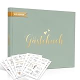 Hyggartn Gästebuch Hochzeit, Sticker Hochzeit Gästebuch, 100 Seiten Hochzeitsgästebuch,...
