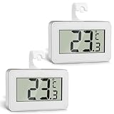 Romon Kühlschrankthermometer Thermometer Kühlschrank, 2 Stück Digital Kühlschrank...