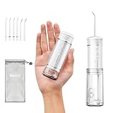 Bezvoi Reise Munddusche Kabellos Zahnreinigung: Oral Irrigator mit 5 Modi, 180ML Wassertank IPX7...