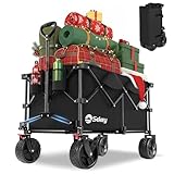 Sekey XXL Plus Bollerwagen Faltbar mit Bremsen 200L 200KG Belastbar, Extra Breite Reifen All Terrain...