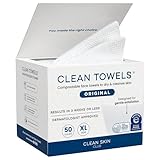 Clean Skin Club Clean Towel Gesichtstuch XL, 100% USDA zertifizierte dermatologisch & klinisch...