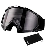 Japace Motorradbrillen Skibrille Anti Fog UV Schutzbrille mit Double Lens Schaumstoffpolsterung für...