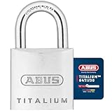 ABUS Vorhängeschloss Titalium 64TI/30 - 2er Set, gleichschließend - Kellerschloss mit...