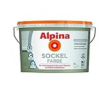 Alpina 5 L. Sockelfarbe, Abrieb und Reinigungsfähig, speziell für Sockel und Betonabsätze, Grau...