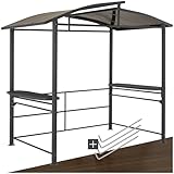 tectake® Outdoor Grillpavillon, Überdachung für Grill, Metall Pavillon für Outdoorküche auf...