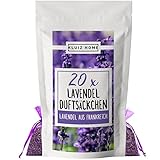 20 Lavendelsäckchen mit französichem Lavendel I Mottenschutz für Kleiderschrank I Lavendel...