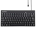 Perixx PERIBOARD-422 Kabelgebundene kompakte Mini Tastatur, USB C Anschluss, ohne Nummernlock,...