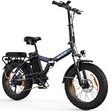 VARUN E Bike, 20' * 1.95'/20' * 4.0' E-Fatbike mit 250W Motor, 48V 13Ah/7.8Ah Akku, E-Bike Klappbar...