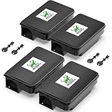 Mice&Co 4X Profi Rattenfalle – Effektive Köderbox gegen Ratten & Mäuse mit Schlüssel &...