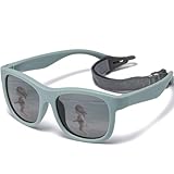 Musivon Baby Sonnenbrille 6 monate - 2.5 Jahre, Polarisierte Kinder Sonnenbrille Flexibler Rahmen...