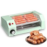 FAcoLL Hot-Dog-Rollermaschine, 300 W Mini-Haushalts-Grillwurstbereiter mit 0-250 ℃...