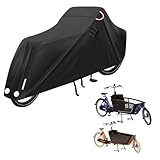 Lastenfahrrad Abdeckung Wasserdicht 420D Oxford-Gewebe Fahrradabdeckung UV-Schutz mit...