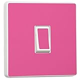 Uni Rosa Single Lichtschalter-Sticker Selbstklebend Vinyl Aufkleber Aufkleber Haut Abdeckung