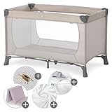 Hauck Baby Reisebett Dream n Play XXL-Sparset mit Komfort Matratze und Insektenschutz - faltbares...