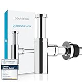 Bächlein Design Siphon Universal für Waschbecken & Waschtisch - Abflussgarnitur passgenau -...