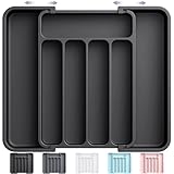 Aujen Besteckkasten für Schubladen -Abnehmbar Besteckeinsatz für Schubladen, Erweiterbar...