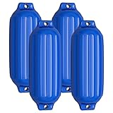 GYMAX 4er-Set Bootsfender, 50 x 14 cm/ 58 x 16 cm/ 68 x 21 cm Boot & Yacht Langfender (Blau, 50 x 14...