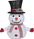 Northpoint Mini LED Schneemann Weihnachtsdeko 70cm hoch mit 45 integrierten warmweißen LEDs...