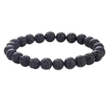 UEB Vintage Naturstein Armband Lavastein Armband Lava Elastisches Armband Für Frauen/Männer, 19...