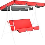 Verstellbarer Gartenschaukel mit abnehmbarem Kissen, für den Außenbereich, Terrasse, Schaukelbank...