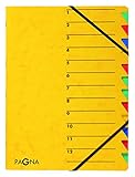 Pagna Ordnungsmappe Easy (Sammelmappe, 12 Fächer, 1-12) gelb