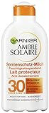 Garnier Sonnenschutz-Milch, LSF 30, feuchtigkeitsspendende Sonnencreme mit Shea Butter, Ambre...