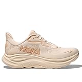 HOKA Clifton 10 Damen-Sneaker, Vanille/Birke, 41.5 EU Weit