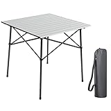 Portal Campingtisch, zusammenklappbar, aus Aluminium, quadratischer Tisch, für 4 Personen,...