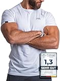 Herren Fitness T-Shirt modal - Männer Kurzarm Shirt für Gym & Training - Passform Slim-Fit, lang...