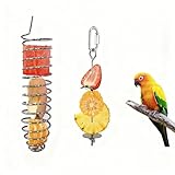 Aiyraa Vogelfutterspender aus Edelstahl, zum Aufhängen, mit Obstgabel und Clip, für...