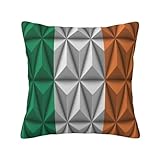 Throw Kissenbezüge 45X45Cm Flagge Irlands Mit Polygoneffekt Kissenhülle Outdoor Home Deko...