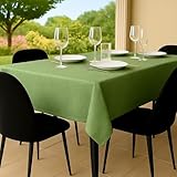Tischdecke Outdoor Abwaschbar 100x140 Grün Gartentischdecke Tischdecken Wetterfest...