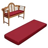 Wasserdichtes, rutschfestes Outdoor-Sitzkissen, 5 cm dick, rot, 135 x 55 cm, waschbar, Bankauflage...