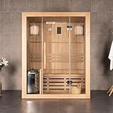 Home Deluxe - Traditionelle Sauna - Skyline L - 120 x 150 x 190 cm - für 2-3 Personen,...