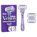 Gillette Venus Deluxe Smooth Swirl Rasierer Damen mit Feuchtigkeitsstreifen für Hautschutz,...